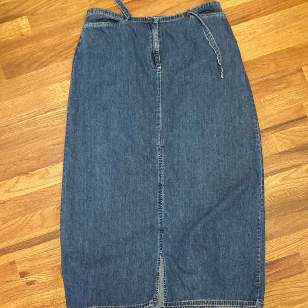 Full length tie waist skirt
